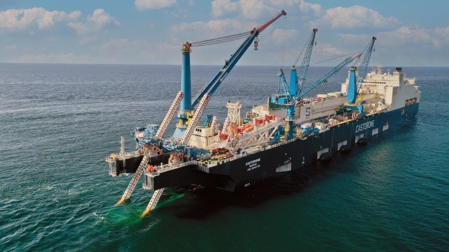 The Castorone is one of the largest pipelaying vessels in the world, according to Saipem.