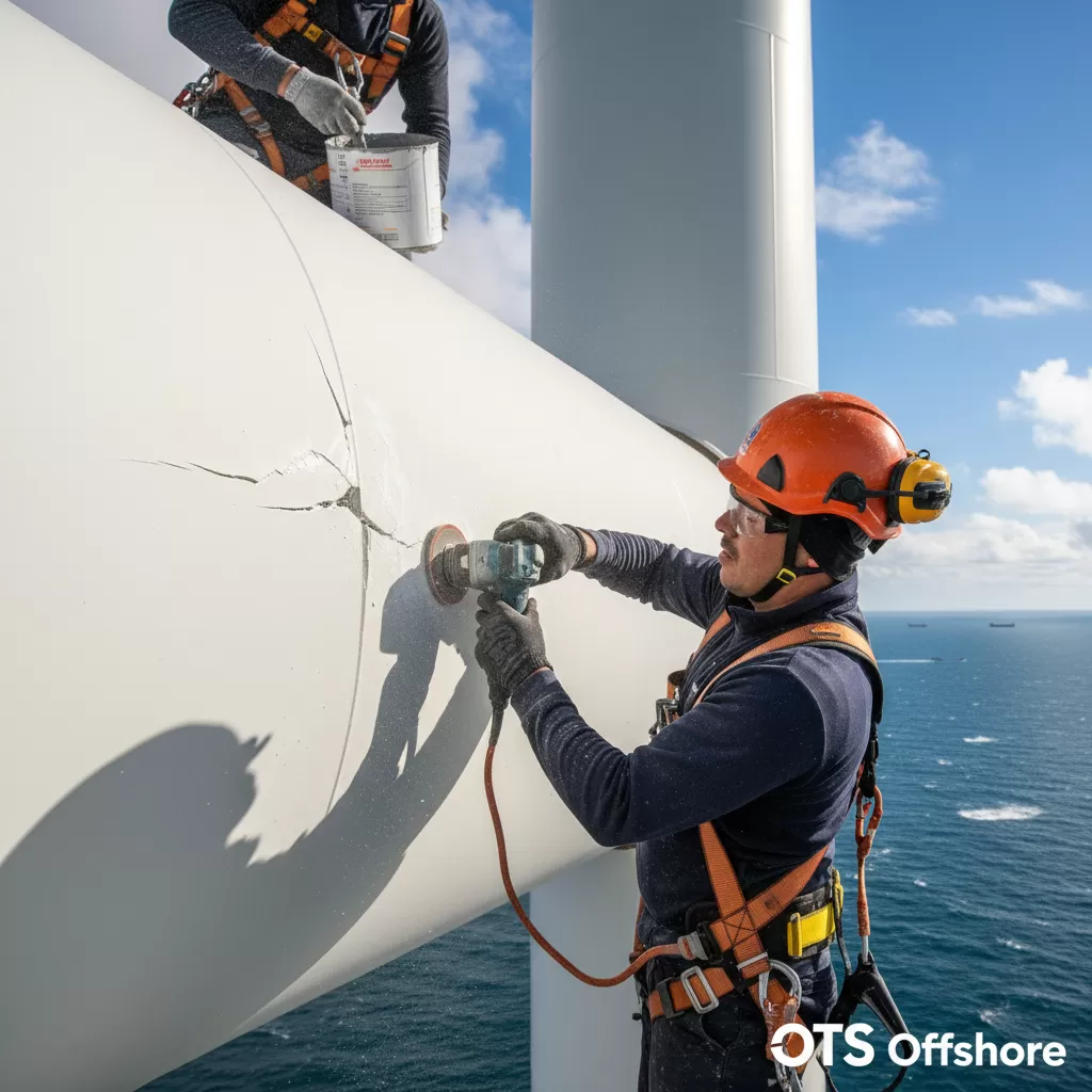 Repairing Structural Cracks and Damages on Wind Turbine Nacelle and Hub - Repairing Structural Cracks