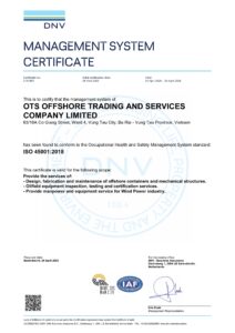 3. ISO 45001 DNV C757881 1 OTS Offshore