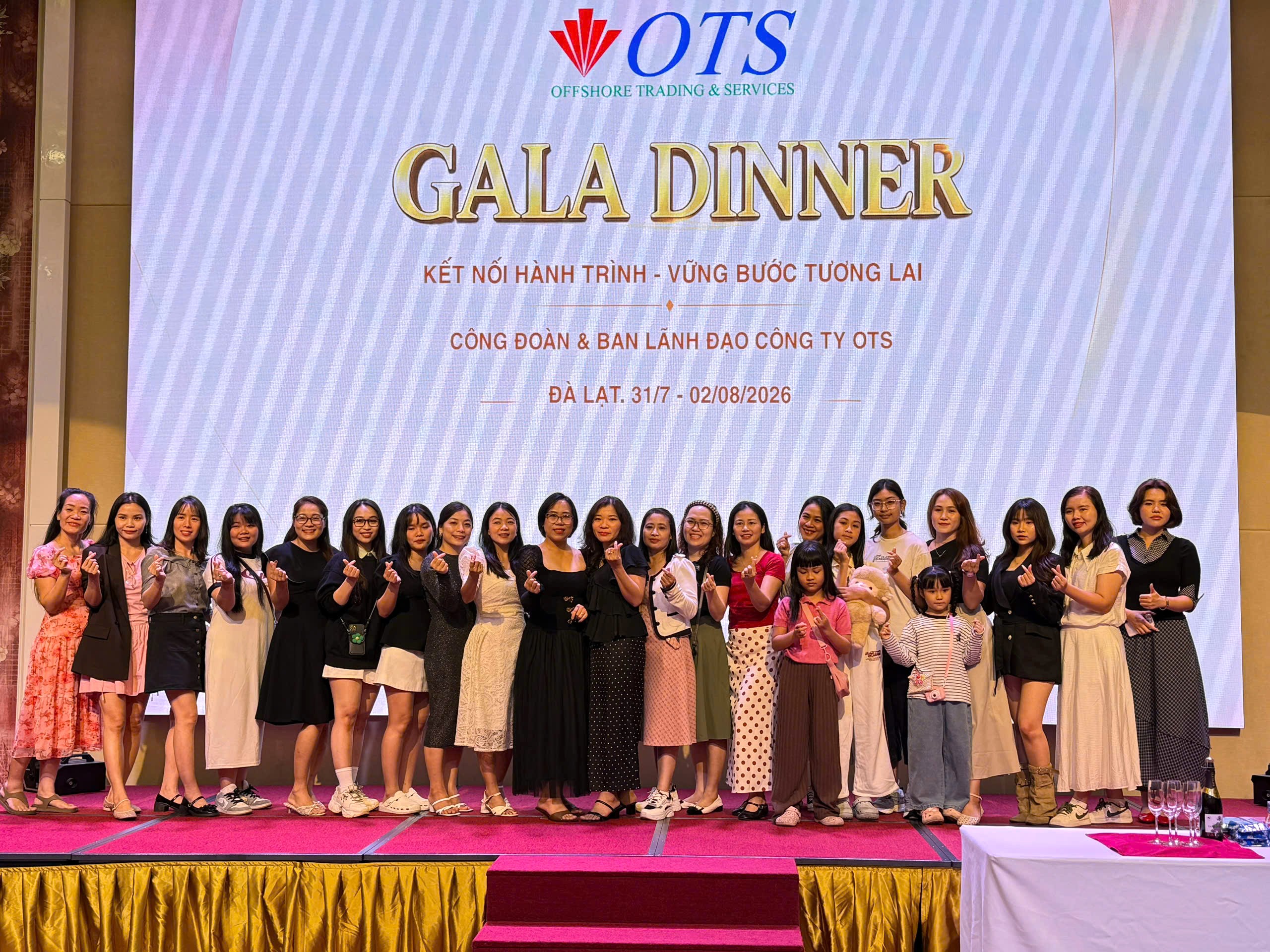 OTS Offshore staff celebrating together at the Gala Dinner